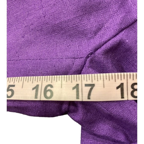 Adolfo Linen Pencil Skirt Suit Vintage Designer Career Fully Lined  Purple 14 - Picture 6 of 10